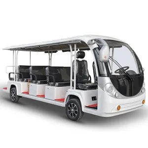 11 Seats Off Road Battery Powered Classic Shuttle Enclosed Electric Sightseeing Car