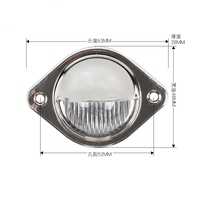Éclairage de plaque d'immatriculation LED noir et blanc 12V 24V pour camion, remorque, camping-car, moto, étanche