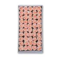50 pièces de fleurs de savon artisanales de 4,5 cm de diamètre, 3 couches, imperméables, de haute qualité, pour l'intérieur et l'extérieur, en forme de boule, vente en gros