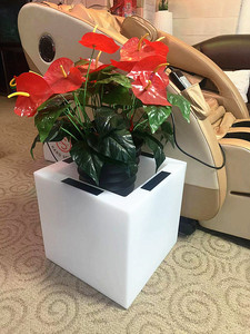 New Product Outdoor Led <b>Solar</b> Powered Waterproof <b>Flower</b> Pot <b>Light</b> Cube Shaped Color Changing <b>Flower</b> Pot Garden <b>Flower</b> Pot - Product Image 6