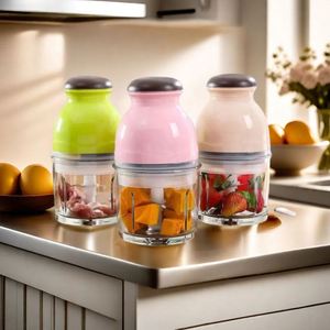 Mini trancheuse multifonction en acier inoxydable pour mélanger les fruits et légumes, usage domestique en cuisine - Product Image 1