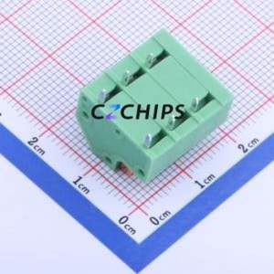 KF237-5.08-3P Spring Terminal Block Through hole Component (THT),P=5.08mm Connector 1x3P 5.08mm Green 3P - Product Image 2