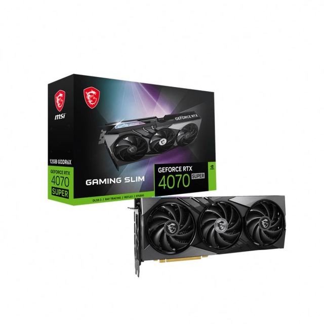 2024 RTX 4070 SUPER 12G GAMING SLIM GDDR6X PCI Express Fan Desktop GPU