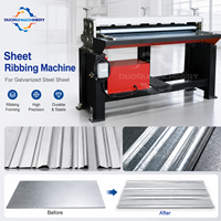 Machine de pliage et rainurage automatique pour panneaux de tôles galvanisées HVAC à cinq rainures, pour renforcement de conduits d'air