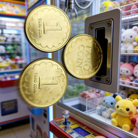 Pièces de monnaie dorées personnalisées pour utilisation en arcade - Matériau métallique en anglais