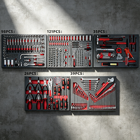Juego de Herramientas Mecánicas de 369 Piezas, Económico, Kit de Llaves de Reparación Automotriz Universal para Taller
