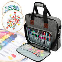 Sac de rangement pour fils à broder à une seule couche, pochette organisatrice pour fils de point de croix et outils de broderie
