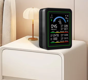 Moniteur de qualité de l'air numérique Tuya WiFi 10-en-1, <span class=keywords><strong>mesure</strong></span> PM2.5, <span class=keywords><strong>CO2</strong></span>, TVOC, HCHO, CO, PM10, température 0-50°C, humidité 0-99% HR, modèle MT13W - Product Image 4