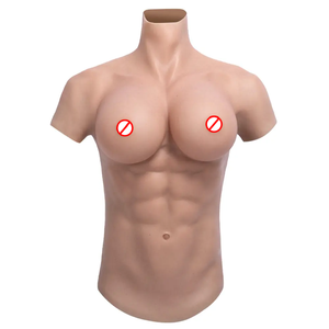 Sous-vêtements de mise en forme pour femmes, bonnet <span class=keywords><strong>F</strong></span>, formes de seins réalistes, plaque pectorale, combinaison musculaire en silicone pour cosplay, vêtements de mise en forme - Product Image 6