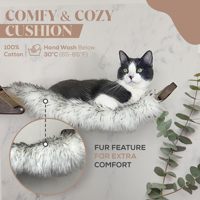 Nouvelle conception, hamac mural pour chat en bois écologique à motifs animaliers, perchoirs et étagères, meubles pour animaux de compagnie pour dormir