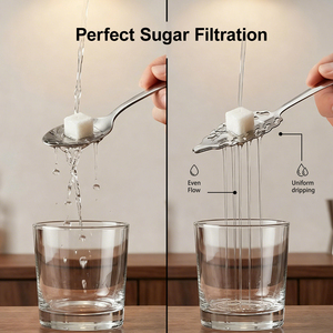 Cuillère en acier inoxydable or rose, design feuille d'<span class=keywords><strong>absinthe</strong></span>, nouveauté 2026, vente chaude, pour bar à l'<span class=keywords><strong>absinthe</strong></span>, avec option de logo personnalisé - Product Image 3