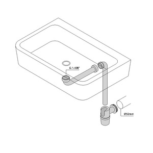 Tubería de Desagüe para Lavabo Aojiele en Forma de S, Material PP, Antiolores, Desagüe de Pared y Piso, Compacto, Universal, con Botón de Presión - Product Image 2