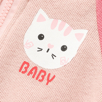 Tenue 2 pièces pour bébé, sweat-shirt doux, pantalon imprimé dessin animé, poignets à revers, léger et respirant, vêtements de printemps et d'automne