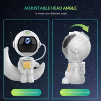 Proyector de Galaxia Astronauta 2026 con 8 Efectos de Iluminación, Control Remoto, Lámpara de Proyección LED de Luna y Estrellas para Niños, Regalo para Dormitorio