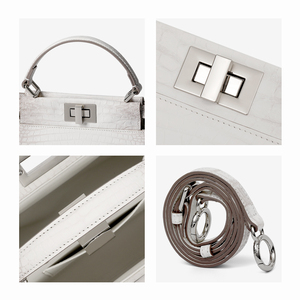 <span class=keywords><strong>Borsa</strong></span> in <span class=keywords><strong>Pelle</strong></span> di Coccodrillo Bianco dell'Himalaya, Elegante <span class=keywords><strong>Borsa</strong></span> da Donna alla Moda, Vendita Diretta dalla Fabbrica - Product Image 6