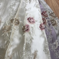 Rideau transparent brodé à fleurs 3D, au design turc, nouvelle collection 2020