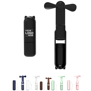 พัดลมพกพาหูแมวแบบชาร์จ USB สำหรับระบายความร้อนส่วนตัว พัดลมมือถือขนาดกะทัดรัดพร้อมการทำงานที่เงียบ เหมาะสำหรับการเดินทางในสำนักงาน - Product Image 2