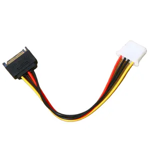 15-pin Male Power Cable to Molex IDE 4-pin Female Power Drive Adapter