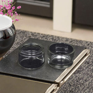 <span class=keywords><strong>Portacandele</strong></span> di Lusso Piccolo in Vetro Trasparente Capacità 8oz Candelabro in Metallo Galvanizzato per Matrimoni e Creazione di Candele - Product Image 6