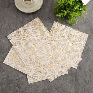 Golden Egg Pattern Paper Napkins 330mm Disposable Party Tableware 20 Sheets Per Pack - Product Image 4