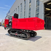 Dumper sur chenilles hydraulique auto-basculant de 1,5 tonne, diesel, tout-terrain, pour la construction, l'agriculture, l'aménagement paysager et les serres
