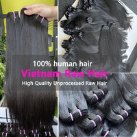 Extensions de cheveux humains brésiliens lisses non-Remy Lavish Beauty, ondulés, noir naturel, double trame, tissage machine