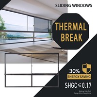 Ventana Corredera Unidireccional con Rotura de Puente Térmico, Insonorizada e Impermeable, de Vidrio Templado de Seguridad Wazzor