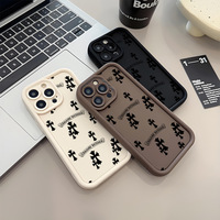Coeur de corbeau de luxe européen américain pour iPhone 15 étui pour Apple 13-14 Pro coque en TPU souple à couverture complète antichoc Style Step INS