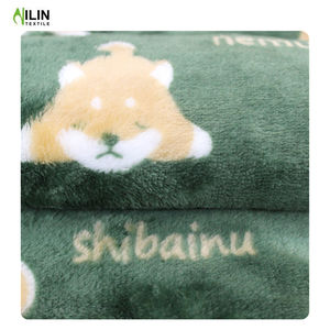 Telas de impresión digital de dibujos animados de franela de doble cara de poliéster - Product Image 4