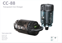 SUNDA 1C1A Mini Charger Mobil USB C Plastik Transparan PD36W QC18W Pengisian Cepat Proteksi OTP Adaptor Charger Mobil 12V-24V