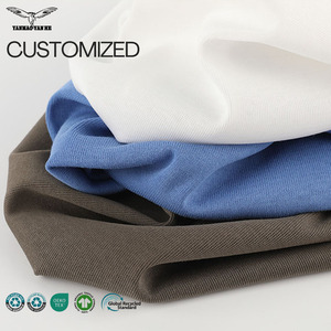 70S mercerized Pima Cotton 1x1 sườn vải dệt kim 185gsm mềm Stretch sang trọng tỏa sáng thời trang vải cho T-Shirts và lớp cơ sở Tops - Product Image 1