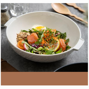 Assiettes à soupe et à pâtes à large bordure en céramique et <span class=keywords><strong>porcelaine</strong></span> <span class=keywords><strong>noire</strong></span>, style japonais, pour restaurants et hôtels, idéales pour la restauration fine. - Product Image 2