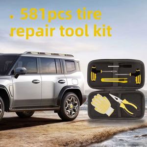 Professional Car Tire Repair <b>Tool</b> Set 58 Piece Vacuum Tire Motorcycle Electric <b>Vehicle</b> Rubber Strip Repair Kit - Product Image 2