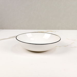 Bộ đồ ăn sứ, bộ bàn ăn, đồ gốm sứ bán buôn, 16 món, bộ đồ ăn sứ trắng, kiểu dáng tròn, phong cách Mỹ - Product Image 4