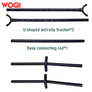 Hamac de camping Woqi avec structure en acier, portable, réglable, double, en toile de coton, avec support en corde - Product Image 1