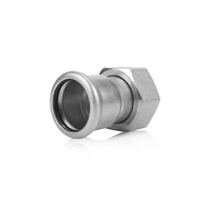 European Standard Single Press Internal Thread <b>Quick</b> Connect Water Pipe Fittings 304 Stainless Steel Double End <b>Connector</b> For - Product Image 2