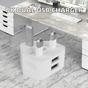 Nhà Máy Giá Anh 3 pin cắm 5V2A kép cổng USB 10W QC3.0 <span class=keywords><strong>Adapter</strong></span> cho iPhone cho <span class=keywords><strong>Samsung</strong></span> tường di động và bộ sạc du lịch <span class=keywords><strong>Adapter</strong></span> - Product Image 2