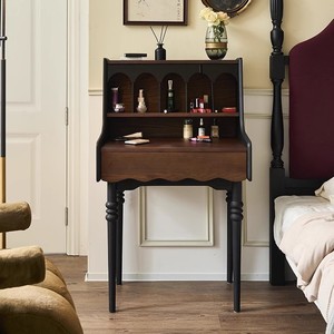 French Style Solid Wood Dressing <b>Table</b> With Storage For Bedroom Makeup <b>Vanity</b> - Product Image 2