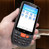Ordinateur portable industriel à clavier complet de 4 pouces, PDA, étanche IP65, lecteur de codes-barres 1D/2D NFC, 4 Go + 64 Go, Android 12/15, robuste