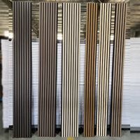 Panneau acoustique mural en bois Akupanel, panneau décoratif absorbant le son en fibre de polyester, Rada 2700*600*21mm