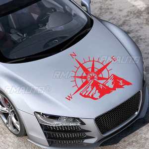 Pegatinas Decorativas para Autos de 60x45cm con Diseño de Brújula y Montaña, Adhesivo para Capó, Decoración DIY para SUV, Todoterreno, Camper, Autocaravana - Product Image 5