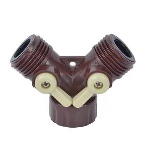 Adaptateur pour <span class=keywords><strong>robinet</strong></span> de jardin, séparateur de <span class=keywords><strong>tuyau</strong></span> à 2 voies avec valve d'arrêt pour l'<span class=keywords><strong>arrosage</strong></span> du jardin - Product Image 1