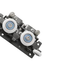 Système de porte coulissante dissimulée à double fermeture douce moderne, en alliage de zinc invisible, effet amortissant en fer, épaisseur 1,5 mm, pour porte de garage