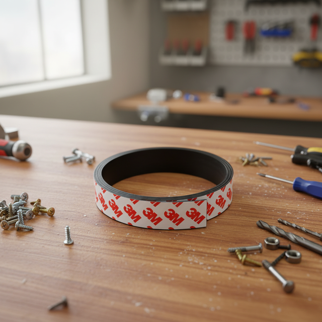 Eco-friendly Magnetic Strip Best Selling Permanent Industrial Magnet Strip Roll Strong Adhesive Rubber Magnet Customizable Flux