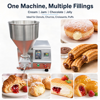 Machine de remplissage électrique automatique commerciale pour crème, confiture, chocolat, beignets, croissants et pâtisseries - Compatible 110V/220V