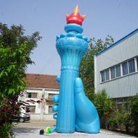 Flamme gonflable géante en PVC personnalisée Blaze Fire avec lumière LED pour la promotion d'événements de fête à des fins décoratives