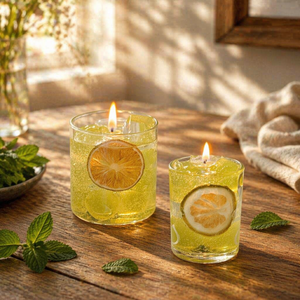 Bougie parfumée Cottage Healing, en verre, avec cristaux, au parfum de boisson pétillante au citron, pour une ambiance chaleureuse de Noël, idéale comme cadeau de décoration intérieure - Product Image 6