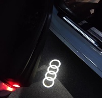 Projecteur de porte de voiture LED HD authentique Audi, lumière de bienvenue avec logo Quattro, lampe fantôme, kit de rétrofit pour A3 A4 A5 A6 A7 A8 Q3 Q5 Q7 Q8