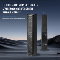 Profesional Dante OEM Active Array Sound Column DSP PA Sistema de sonido Impermeable Red montada en la pared con software para Iglesia