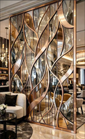 Cloison décorative en acier inoxydable, panneau de séparation de pièce en métal pour hôtel, bureau, intérieur